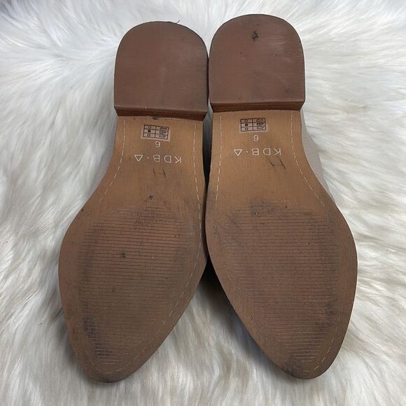 Kelsey Dagger Brookly Edison Ecru Flat Ruched Slip-On Oxford Sz 6 - Picture 6 of 6